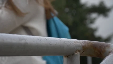Rain Drops in Slow motion 180fps Stock Footage 86614395