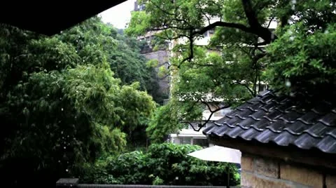 Rain drops in slow motion Stock Footage 22107518