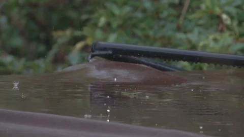 Rain Drops In Slow Motion Video stock 78501511