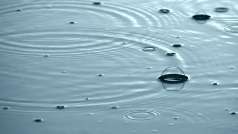 Rain drops in the slowed-down action. slow motion. sound Stock-Footage 82118039