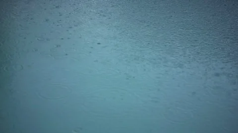 Rain Drops Splashing In Puddle. Stock Footage 78573667