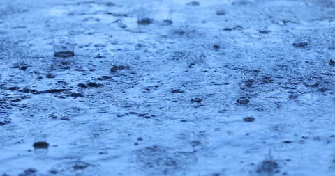 Rain drops on stones Moonlight Stock Footage 168662672