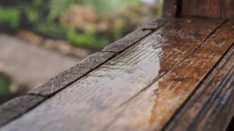 Rain drops. Summer rain Stock Footage 76247961