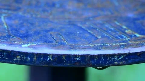 Rain drops on Sundial Stock Footage 10918719