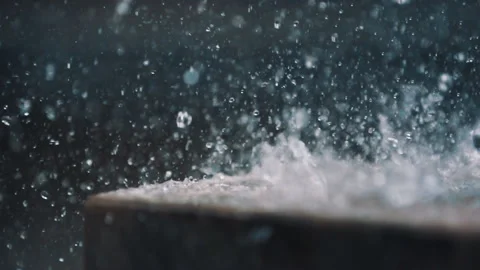 Rain drops on a table surface. Nature reserve. Eco-friendly 動画素材 103039816