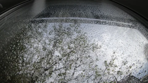 Rain drops timelapse on the window. Stock Footage 107815100