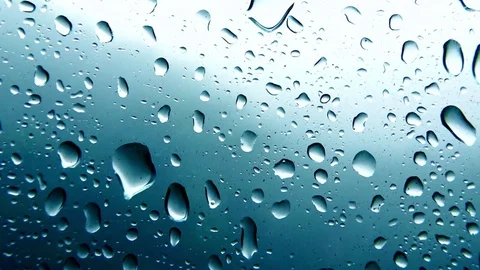 Rain drops on train window. Abstract nature slow motion tracking video Stock-Footage 75769042