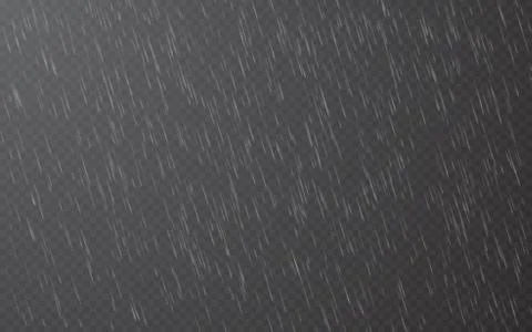Rain drops on transparent background. Falling water drops. Nature rainfall. V Stock Illustration