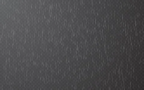Rain drops on transparent background. Falling water drops. Nature rainfall. V Stock Illustration