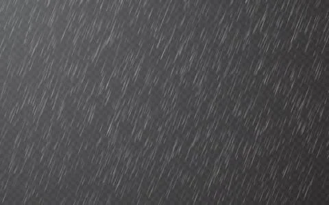 Rain drops on transparent background. Falling water drops. Nature rainfall. V Stock Illustration