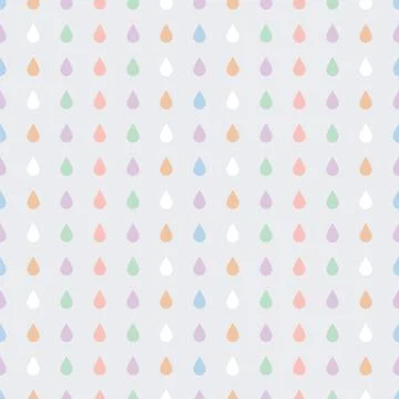Rain drops vector seamless pattern. Stock Illustration
