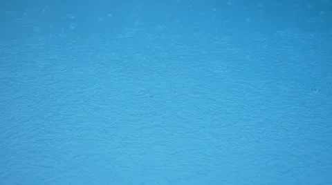 Rain Drops on the Water Closeup Background. Stock Footage 43968637