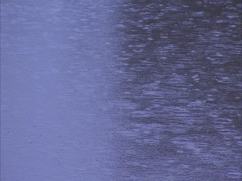 Rain drops in water Stock Footage 2348406