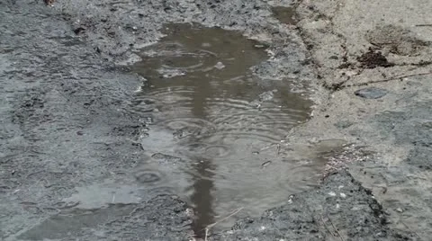 Rain drops in water Stock-Footage 11052947