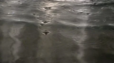 Rain drops on water Stock Footage 12169067