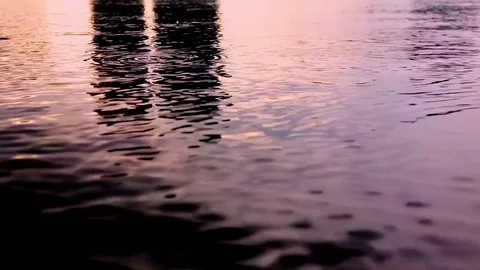 Rain Drops on the Water Stock Footage 74142499