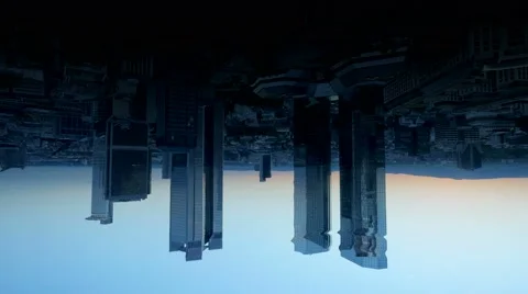 Rain drops water reflection. raining. rainy city background. skyline skyscrapers Stock-Footage 64540812