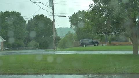 Rain drops on a window 02 스톡 동영상 75640267