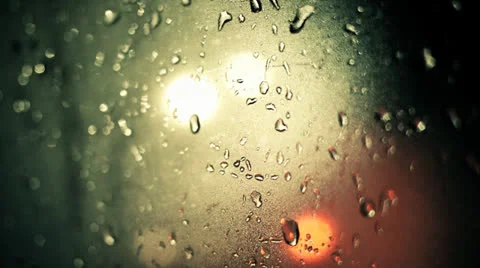 Rain Drops On A Window 2, Color Corrected Stock-Footage 25846208