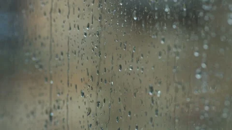 Rain drops on window, afternoon light Stock Footage 46221271
