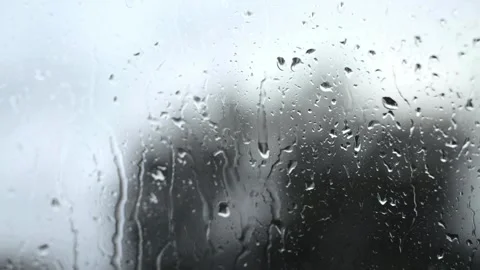 Rain Drops on Window with Blur Background Stock-Footage 282376144