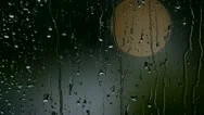 Rain Drops On A Window, Bokeh Lights, Dark Stock Footage