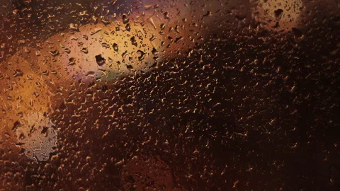 Rain drops on window (dark) Video stock 166105402