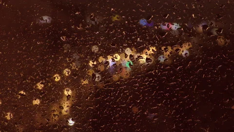 Rain drops on window (dark) Video stock 166105854