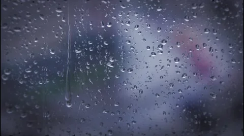 Rain drops on window ,drops falling Stock Footage 40693912