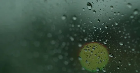 Rain Drops on Window During Storm - 2 Stock Footage 79429358