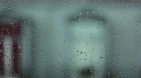 Rain drops on window Stock Footage 10881458