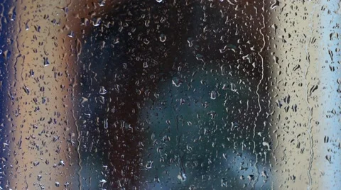 Rain drops on window Stock Footage 45641860