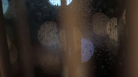 Rain drops on window Video stock 48149918