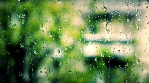 Rain Drops On The Window Stock Footage 75668463
