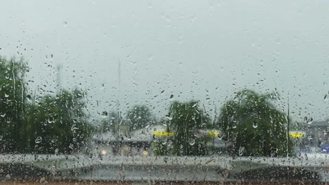 Rain drops on the window Stock Footage 133409668