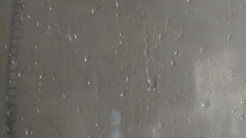 Rain drops on a window Video stock 163982257