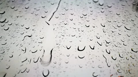 Rain Drops at Window Glass 3 Stock Footage 145591115