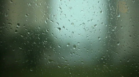 Rain drops on the Window glass Stock Footage 478530