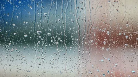 Rain drops on the Window glass Stock Footage 12043890