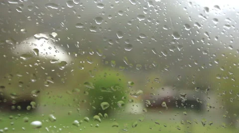 Rain drops on the window glass Video stock 41295664