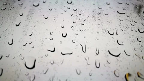 Rain Drops at Window Glass Stock Footage 145590549