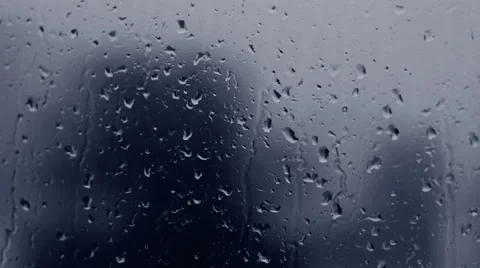 Rain Drops on Window Glass HD Stock Footage