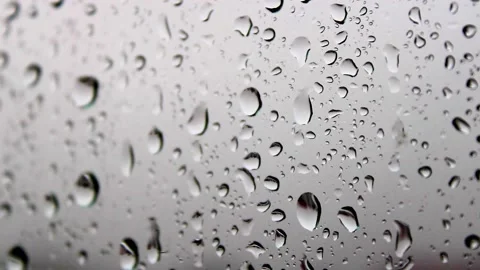 Rain drops on window, heavy rain Video stock 142159881