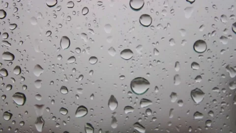 Rain drops on window, heavy rain Stock Footage 142159893