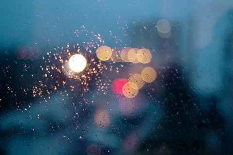 Rain drops on the window Stock Photos
