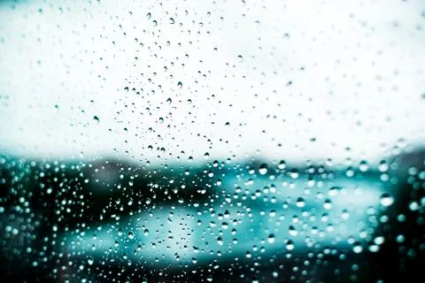 Rain drops on a window Stock Photos