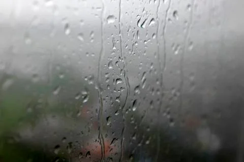 Rain drops at a window Foto stock