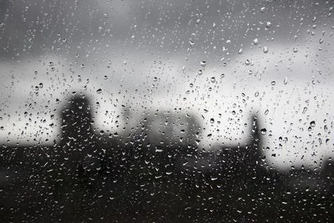 Rain drops on the window Stock Photos