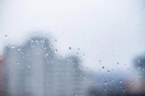 Rain drops on the window Stock Photos