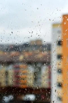 Rain drops on the window Stock Photos